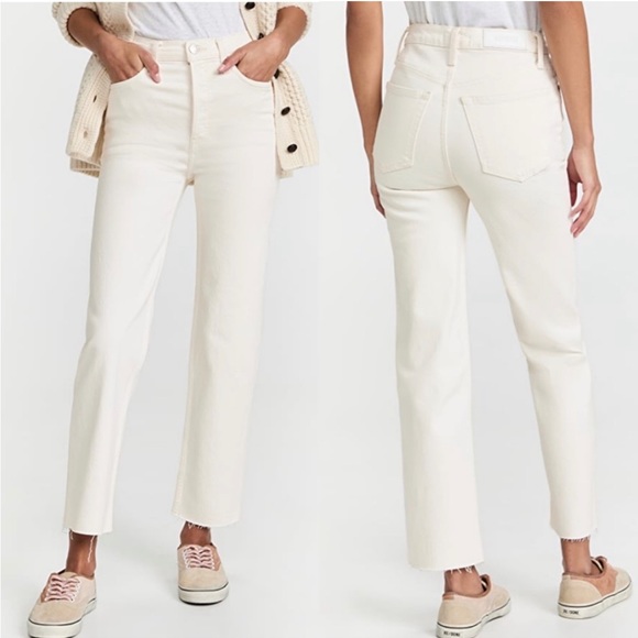 Re/Done 70’s Stovepipe Jeans in Vintage White - Picture 1 of 11